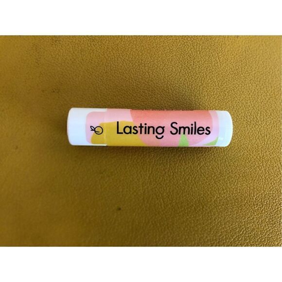5/$15 SALE Brand New Lasting Smiles Peach Blossom Organic Lip Balm - Picture 2 of 4